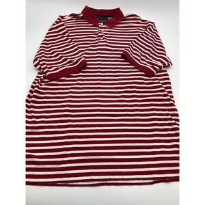 Tommy Hilfiger Golf Polo Shirt Mens Size XXL White Red Striped Excellent Cond